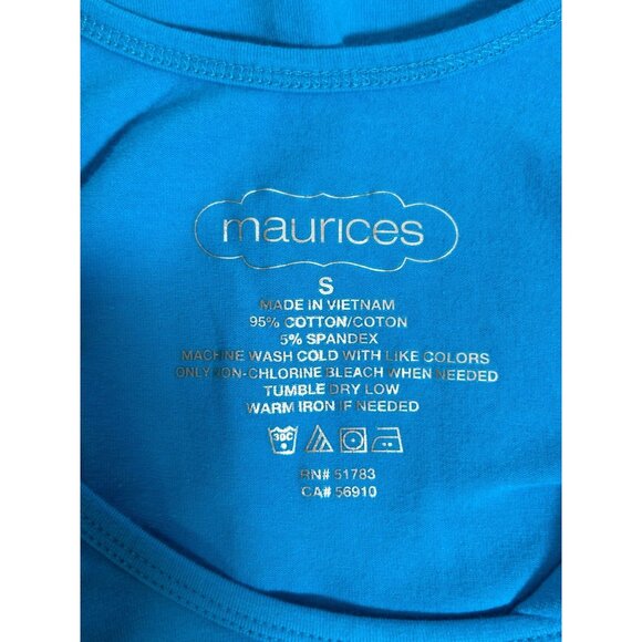 Maurices Women's Scoop Neck Tank Top in Blue - Sz S - Picture 3 of 3